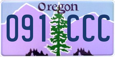 OR license plate 091CCC
