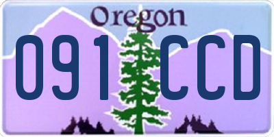 OR license plate 091CCD