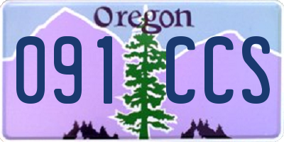 OR license plate 091CCS