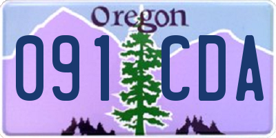 OR license plate 091CDA