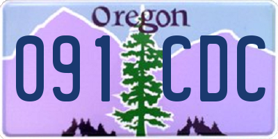 OR license plate 091CDC