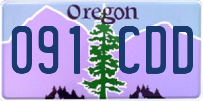 OR license plate 091CDD