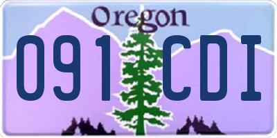 OR license plate 091CDI