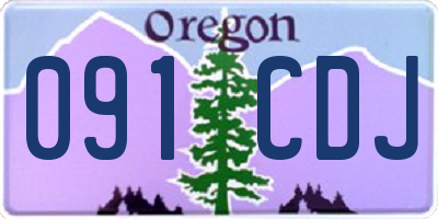 OR license plate 091CDJ