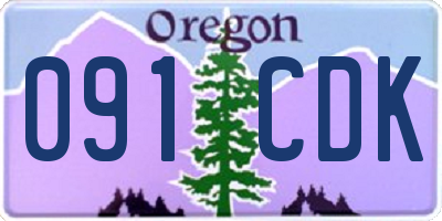 OR license plate 091CDK