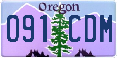 OR license plate 091CDM