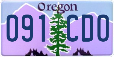 OR license plate 091CDO