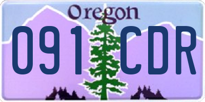 OR license plate 091CDR