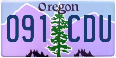 OR license plate 091CDU