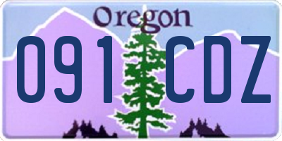 OR license plate 091CDZ