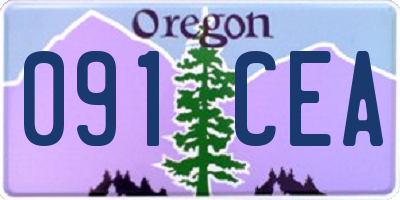 OR license plate 091CEA