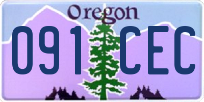 OR license plate 091CEC