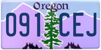OR license plate 091CEJ
