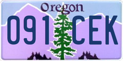 OR license plate 091CEK