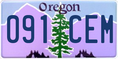 OR license plate 091CEM