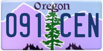 OR license plate 091CEN