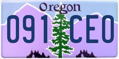 OR license plate 091CEO