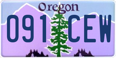OR license plate 091CEW