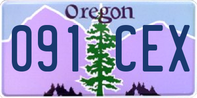 OR license plate 091CEX
