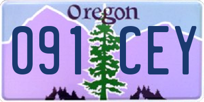 OR license plate 091CEY