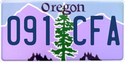 OR license plate 091CFA