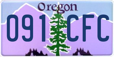 OR license plate 091CFC