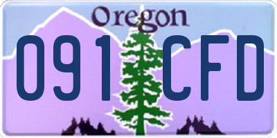 OR license plate 091CFD