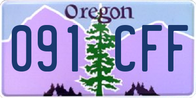 OR license plate 091CFF