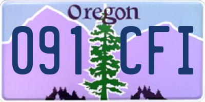 OR license plate 091CFI