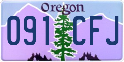 OR license plate 091CFJ