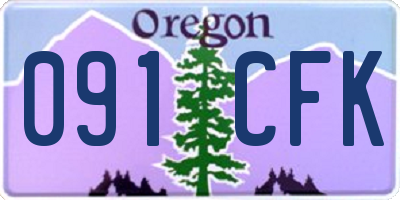 OR license plate 091CFK