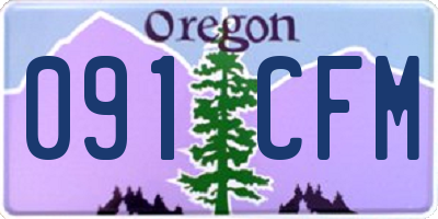 OR license plate 091CFM