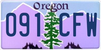 OR license plate 091CFW