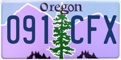 OR license plate 091CFX