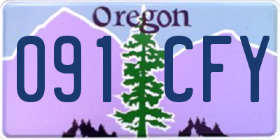 OR license plate 091CFY