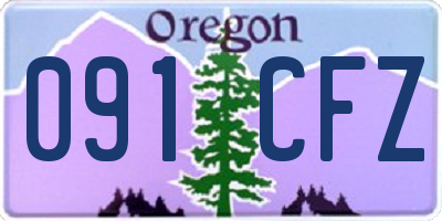 OR license plate 091CFZ