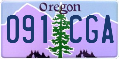 OR license plate 091CGA