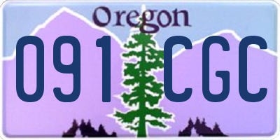 OR license plate 091CGC