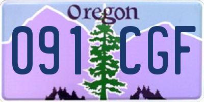 OR license plate 091CGF