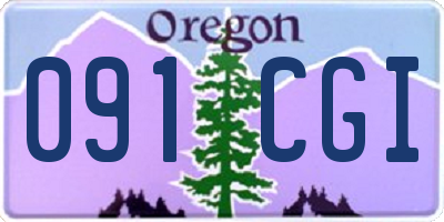 OR license plate 091CGI