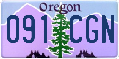 OR license plate 091CGN