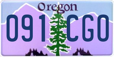 OR license plate 091CGO