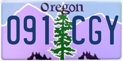 OR license plate 091CGY