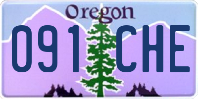 OR license plate 091CHE