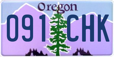 OR license plate 091CHK