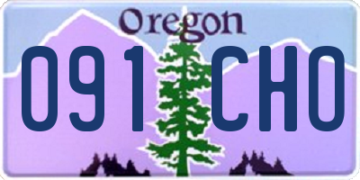 OR license plate 091CHO