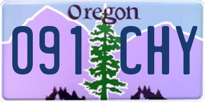 OR license plate 091CHY