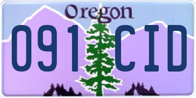 OR license plate 091CID