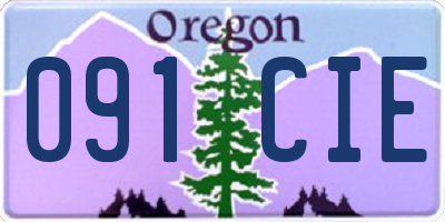 OR license plate 091CIE