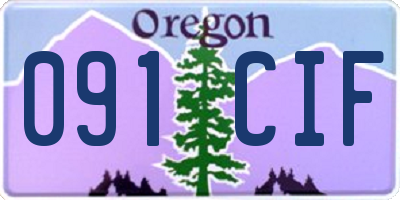 OR license plate 091CIF